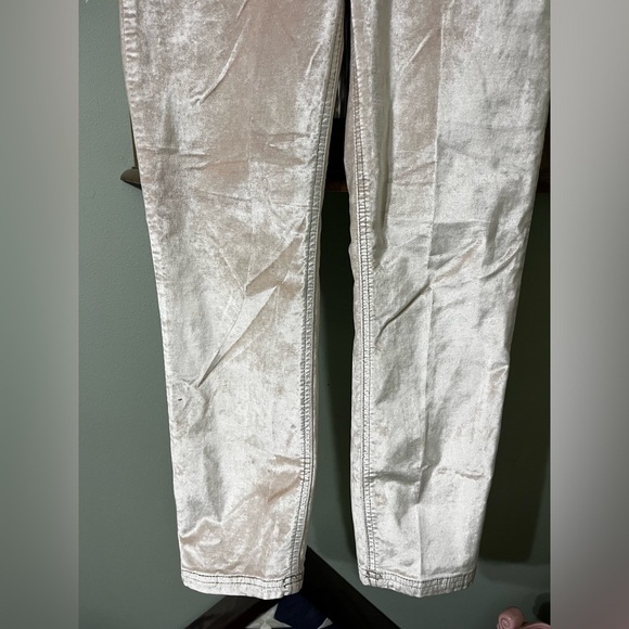 We The Free Free People Sweet Jane Champagne Velvet Pants Size 28 - Picture 5 of 7